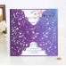 Square Invitation Card Laser-hollowed Design Dark Blue Iridescent Paper Wholesale